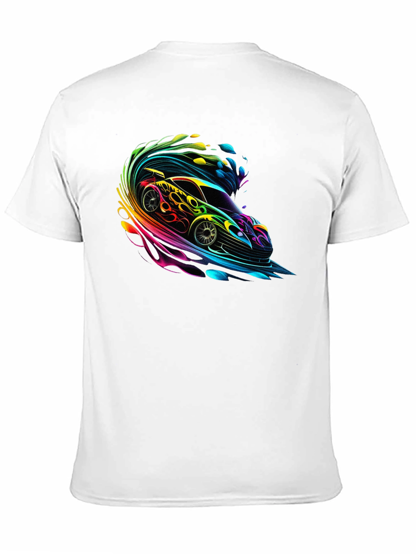 Neon Racer Graphic T-Shirt - Mens Black Tee
