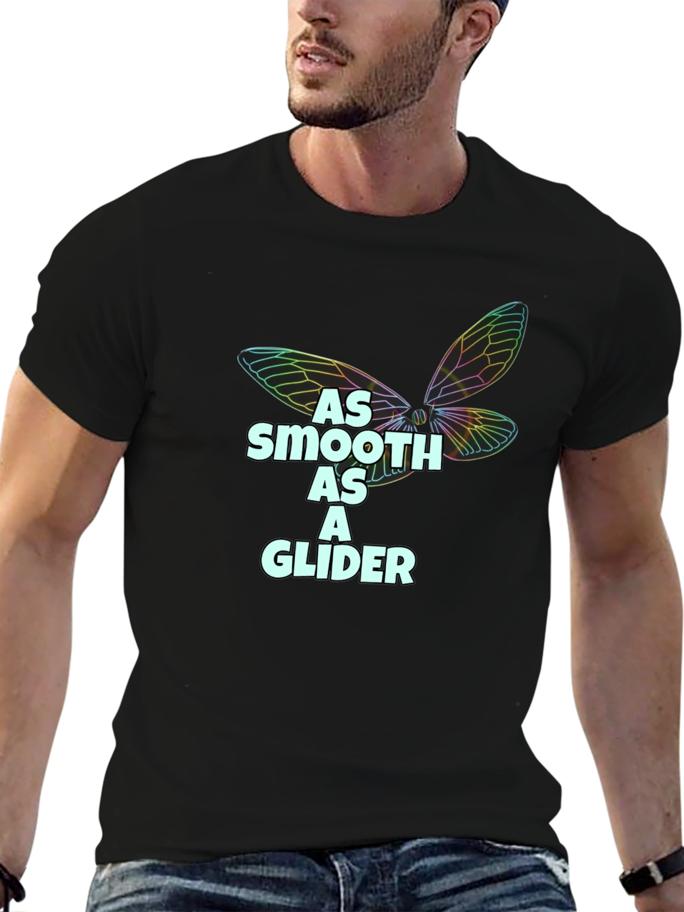 Smooth as a Glider Black T-Shirt