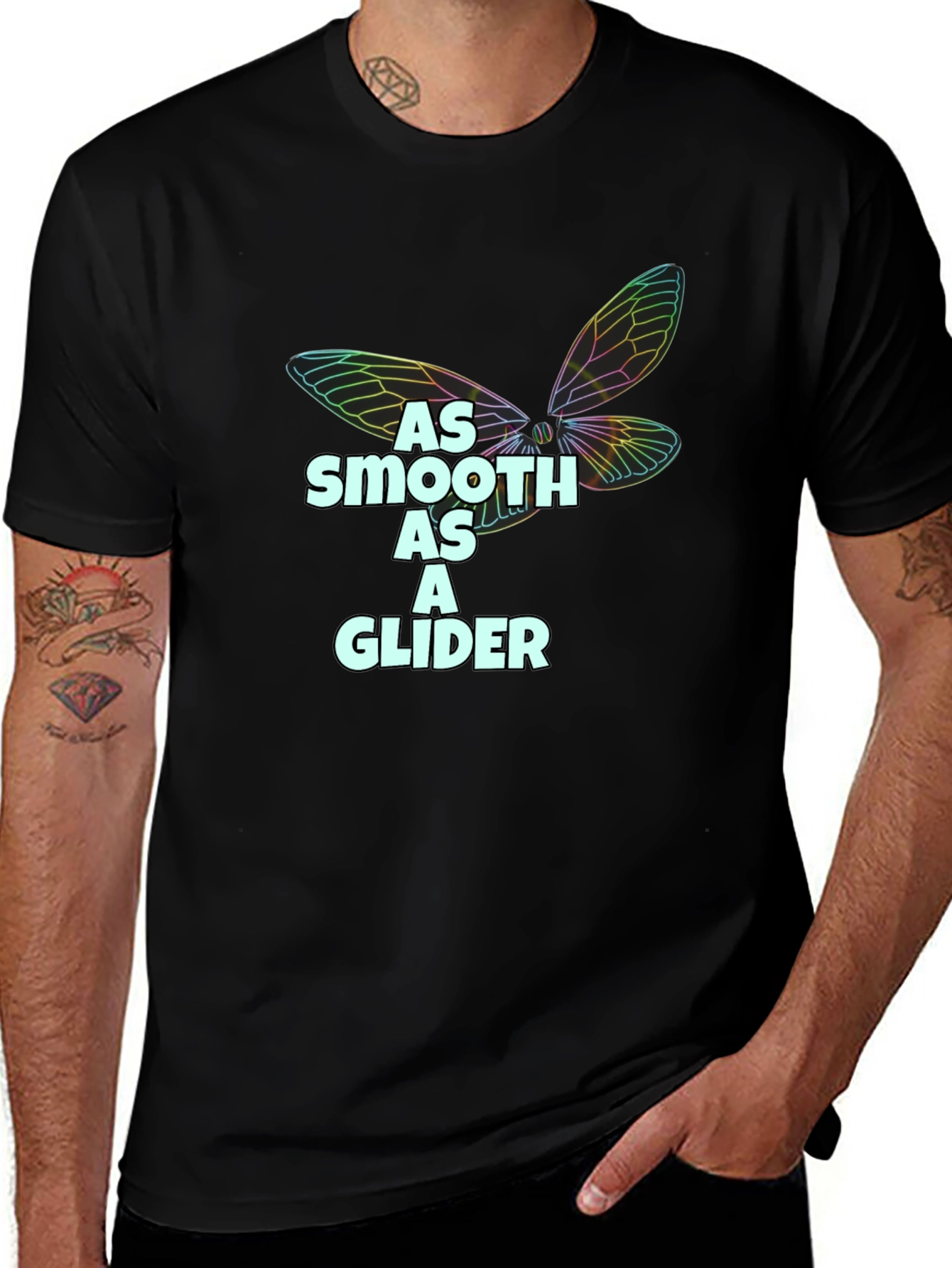 Smooth as a Glider Black T-Shirt