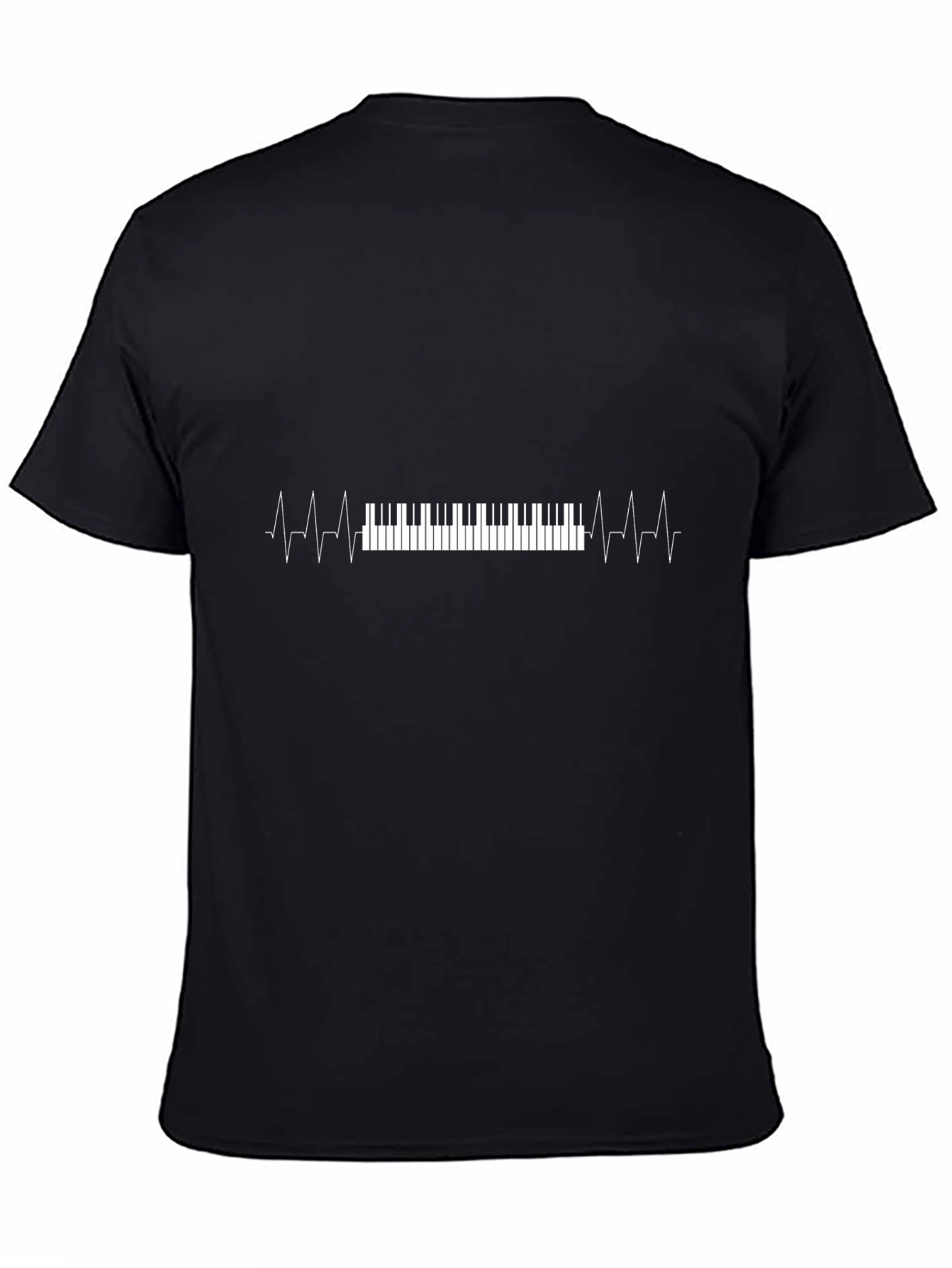 Piano Heartbeat T-Shirt - Musical Rhythm Tee