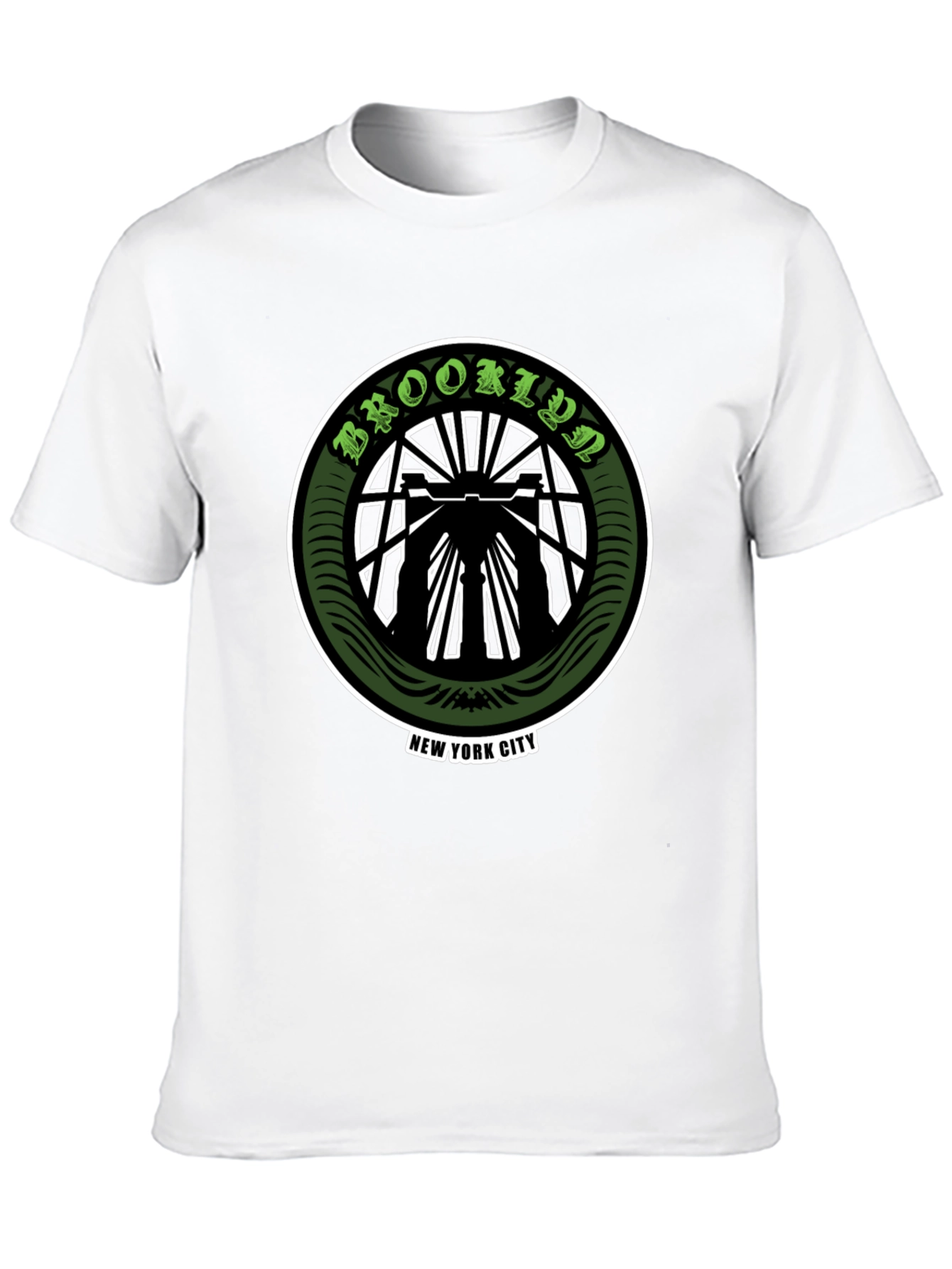 Brooklyn NY T-Shirt Black Cotton Graphic Tee