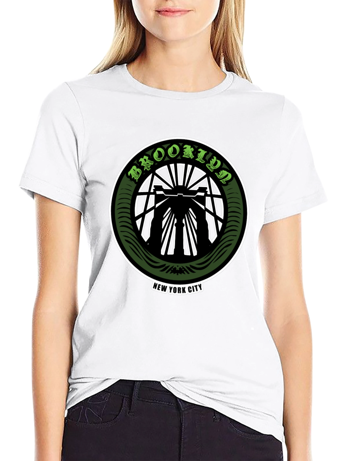 Brooklyn NY T-Shirt Black Cotton Graphic Tee