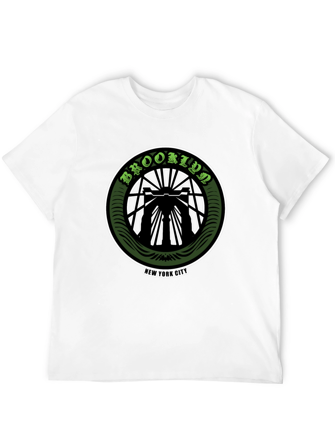Brooklyn NY T-Shirt Black Cotton Graphic Tee