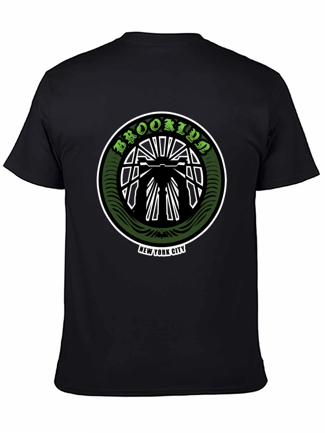 Brooklyn NY T-Shirt Black Cotton Graphic Tee