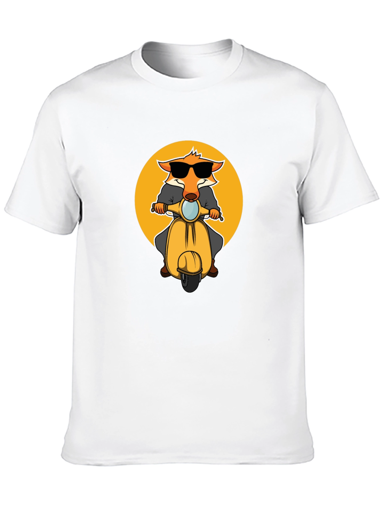 Cool Fox on Scooter Graphic T-Shirt
