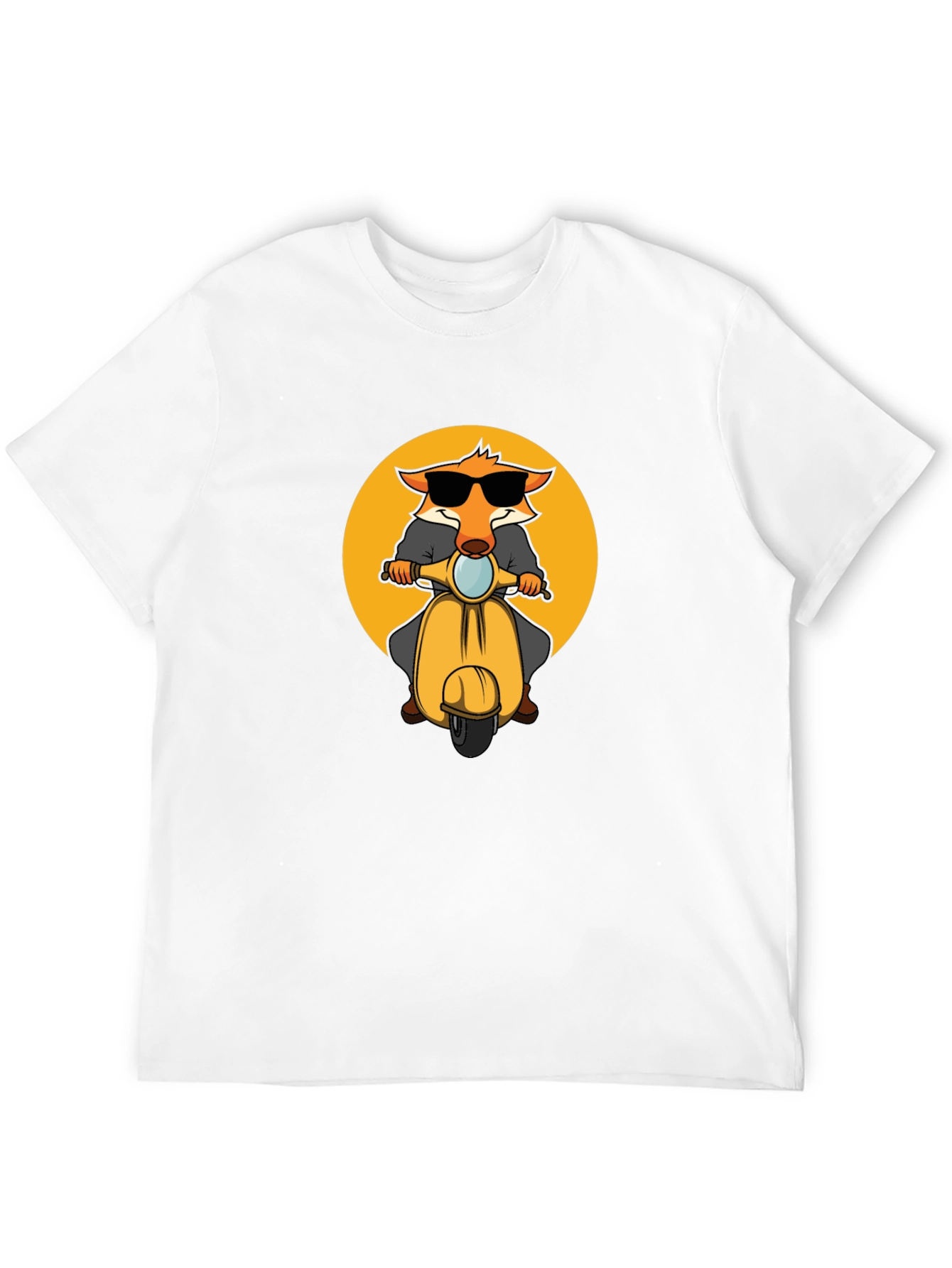 Cool Fox on Scooter Graphic T-Shirt