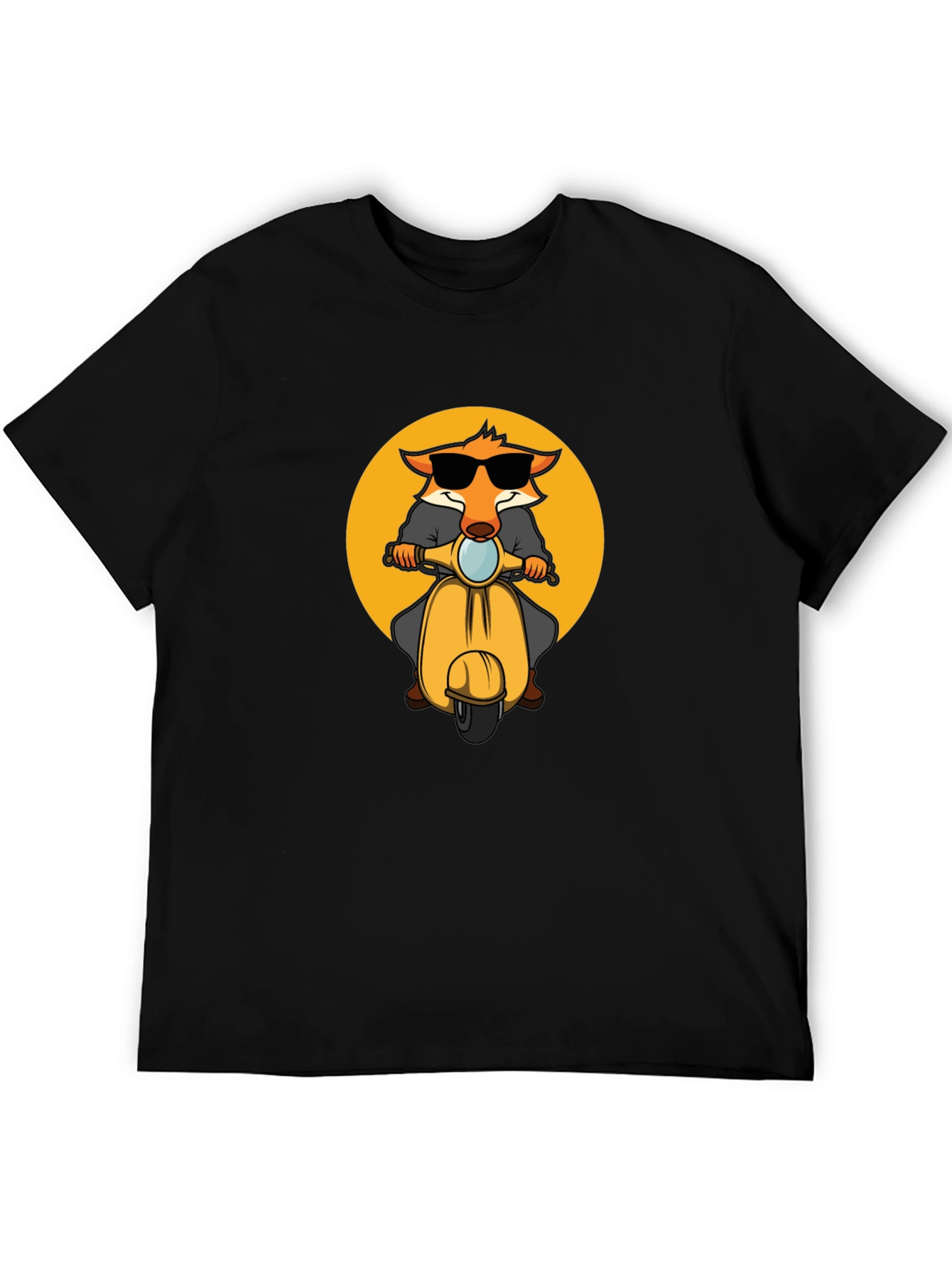 Cool Fox on Scooter Graphic T-Shirt
