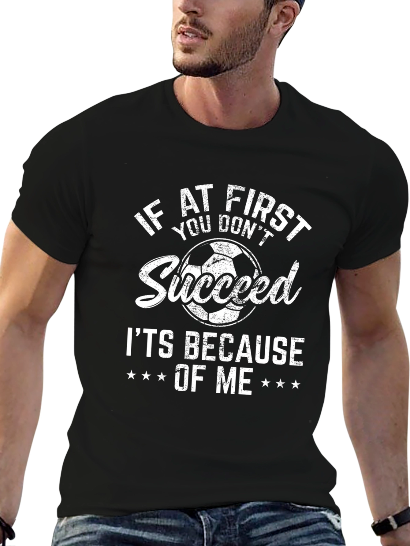 Funny Soccer T-Shirt: If At First You Dont Succeed