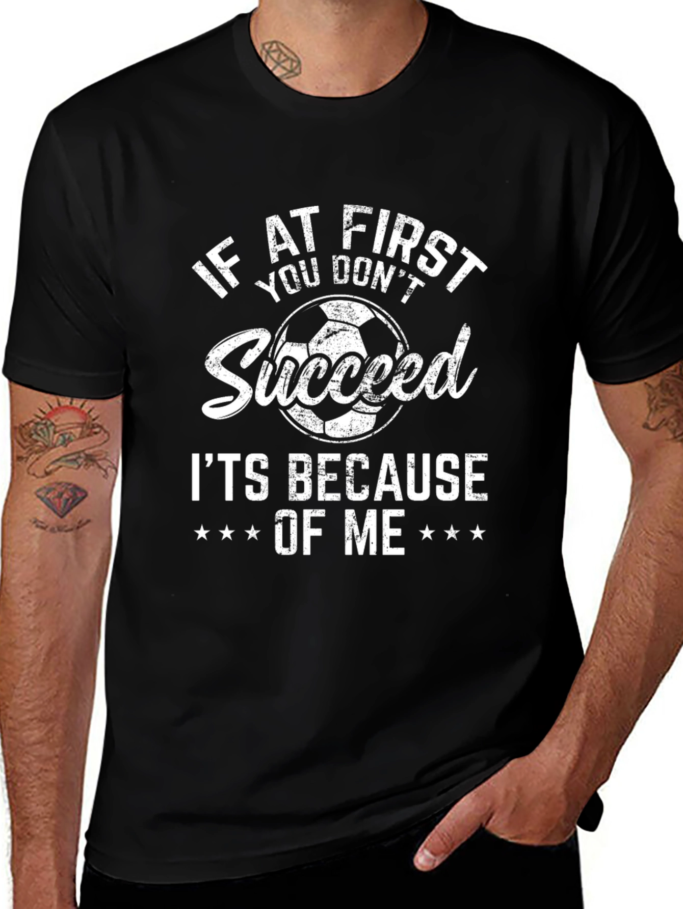 Funny Soccer T-Shirt: If At First You Dont Succeed