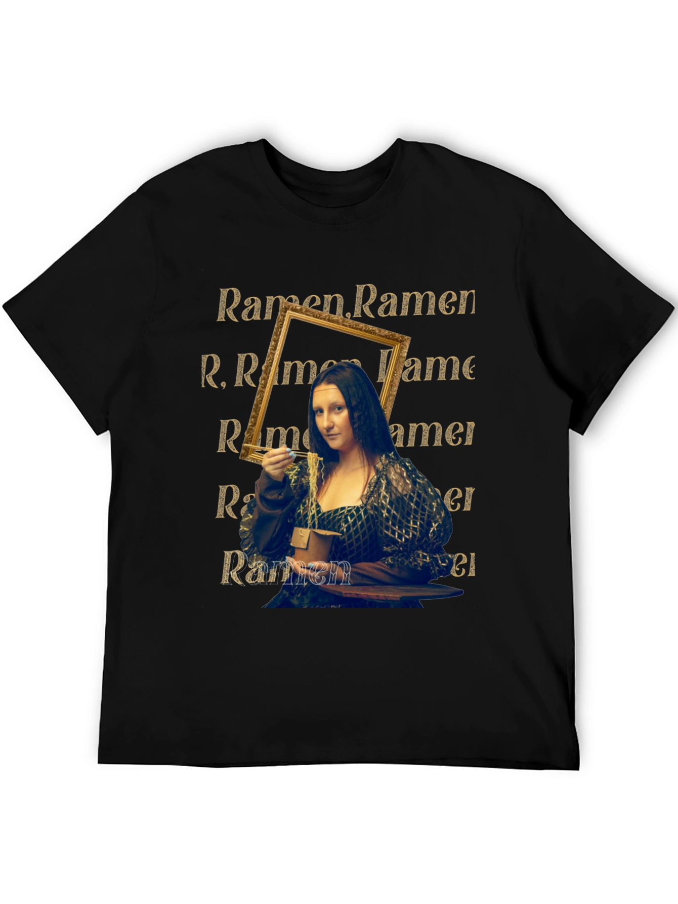 Mona Lisa Ramen T-Shirt - Funny Art Tee