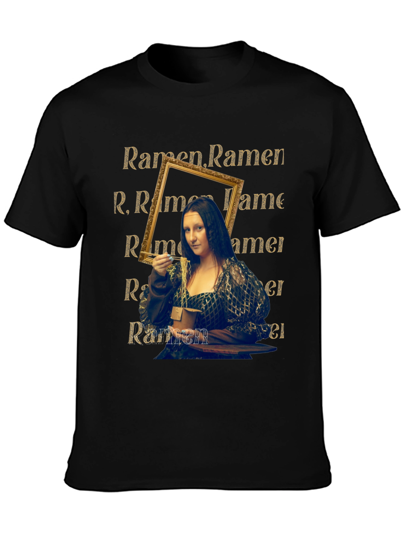 Mona Lisa Ramen T-Shirt - Funny Art Tee