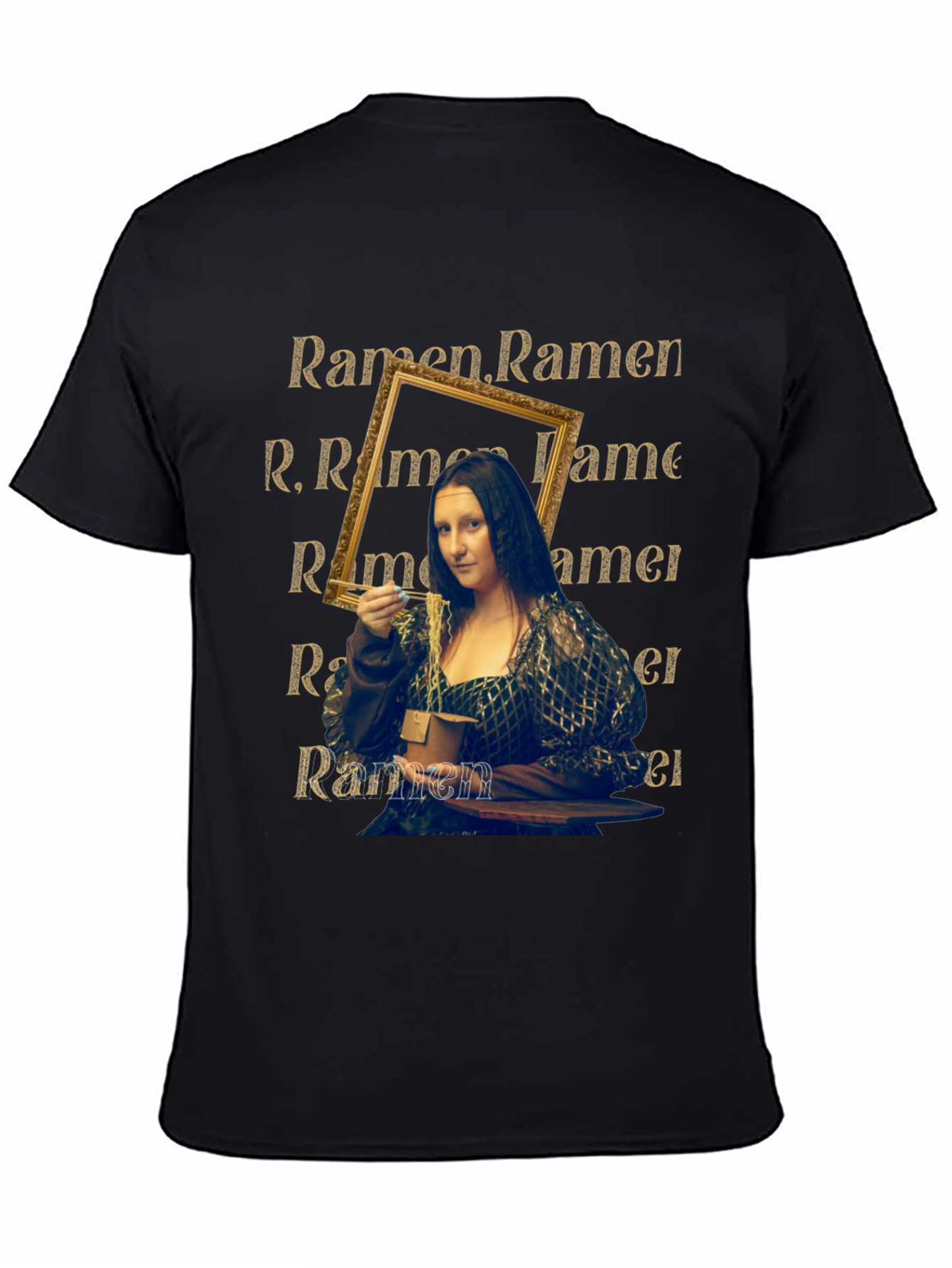 Mona Lisa Ramen T-Shirt - Funny Art Tee