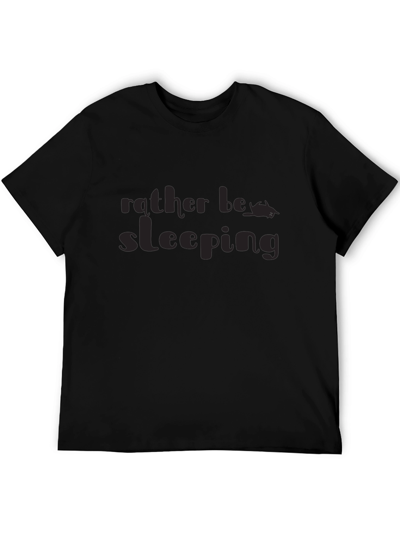 Rather Be Sleeping Graphic T-Shirt - Black