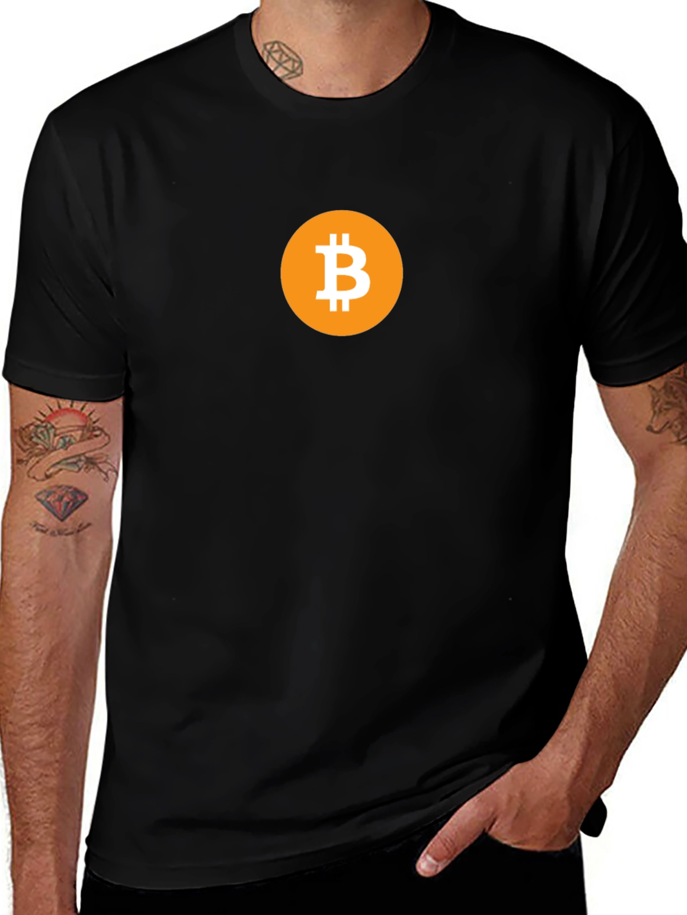Bitcoin Logo Black T-Shirt Cryptocurrency Tee