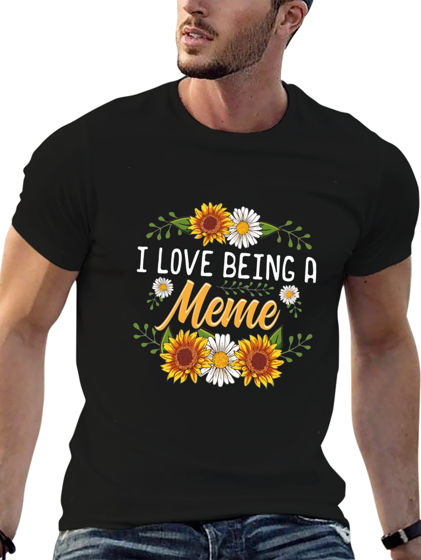 I Love Being A Meme Sunflower Graphic T-Shirt