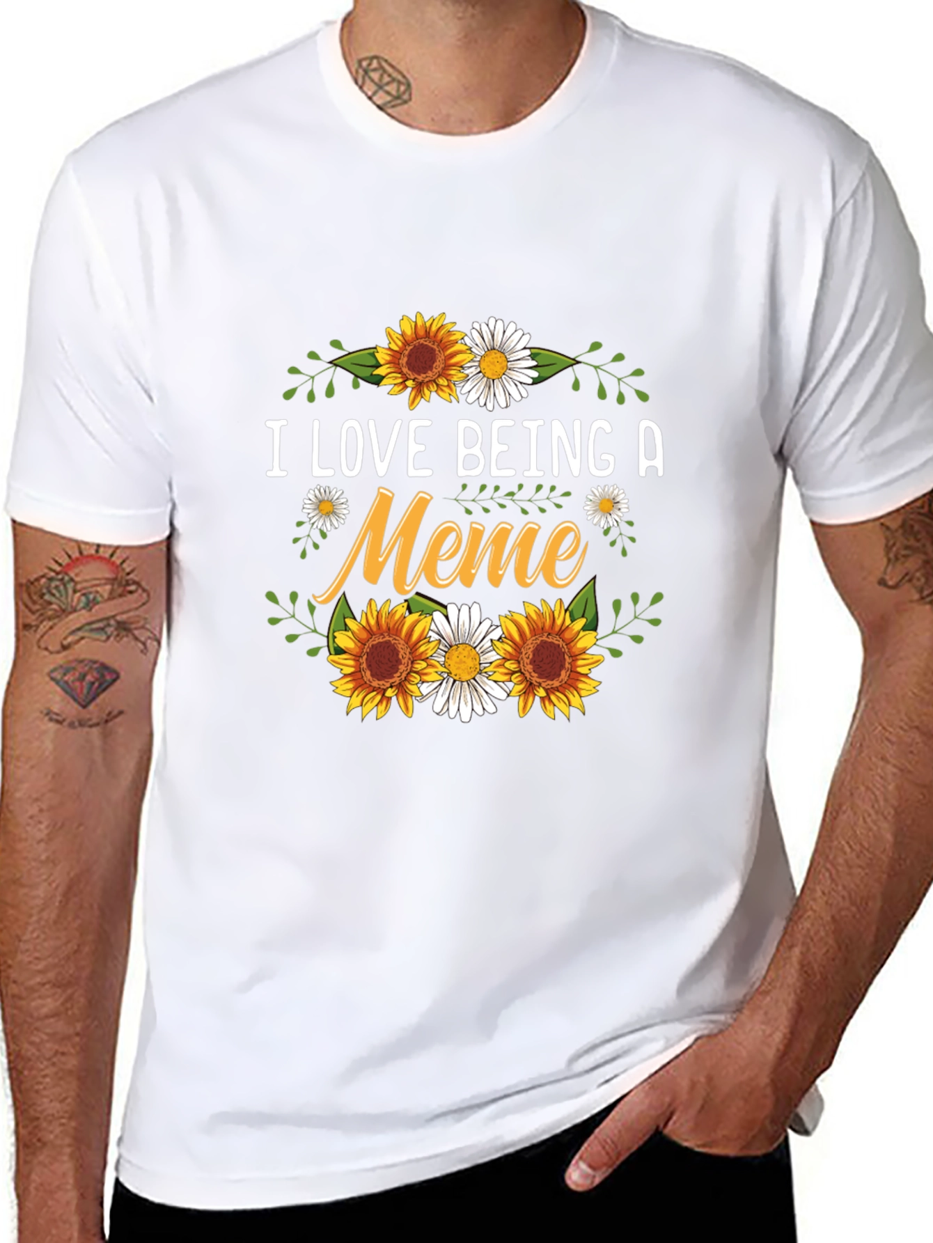 I Love Being A Meme Sunflower Graphic T-Shirt