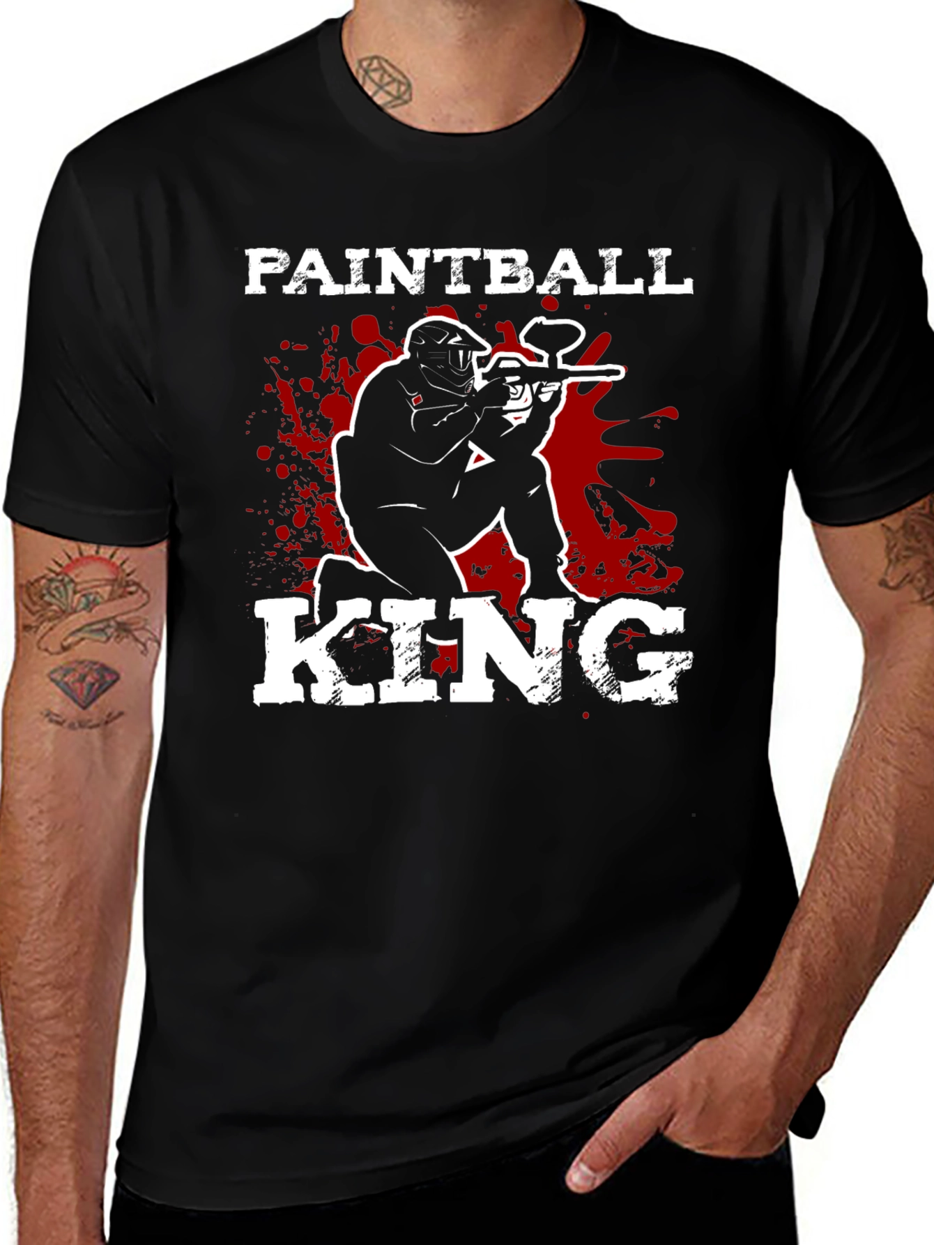 Paintball King Black Graphic T-Shirt