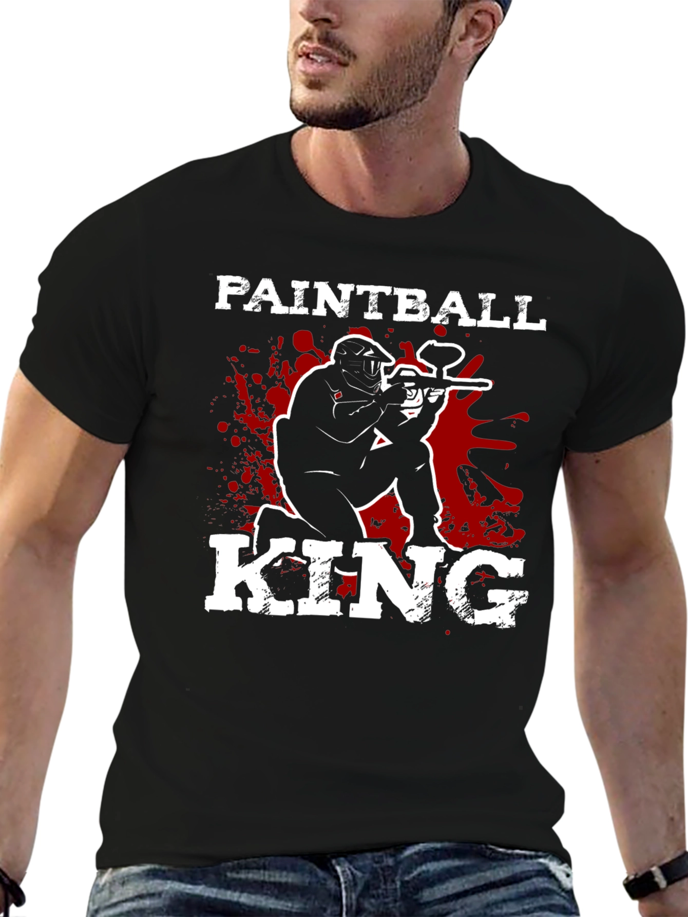 Paintball King Black Graphic T-Shirt