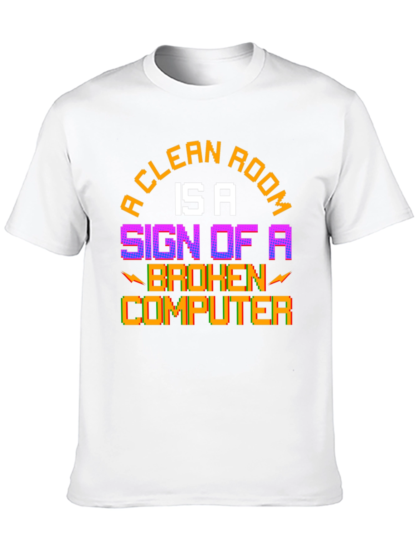 Funny Gamer T-Shirt - Clean Room Broken Computer