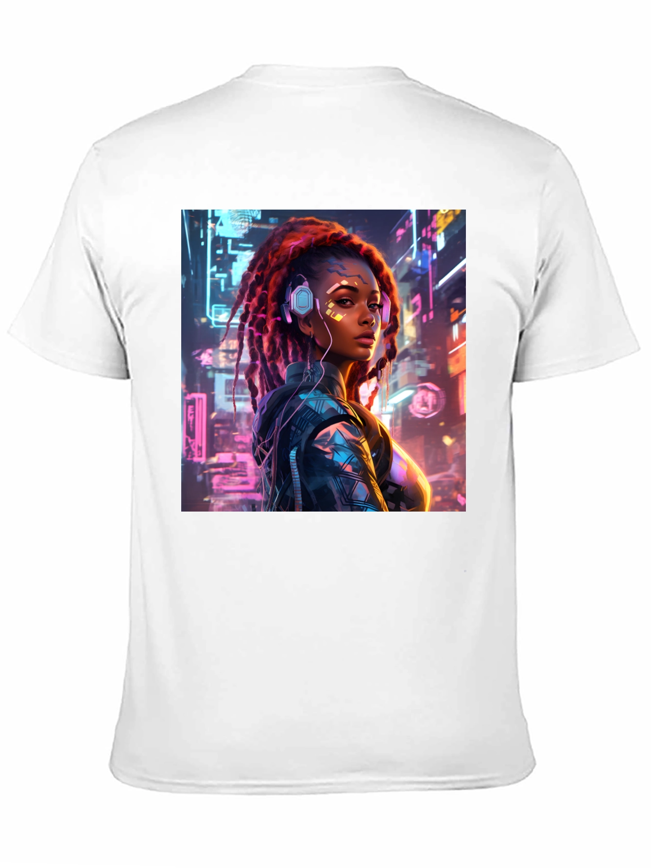 Cyberpunk Girl T-Shirt - Futuristic Fashion