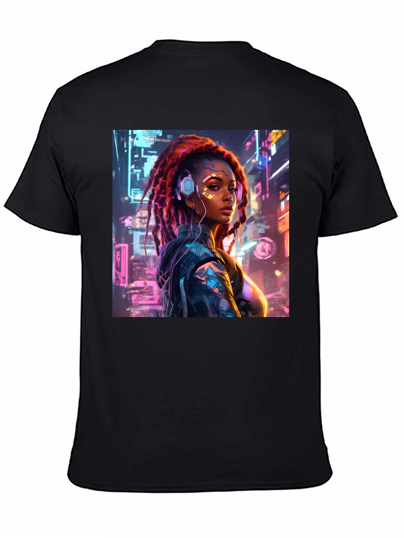 Cyberpunk Girl T-Shirt - Futuristic Fashion