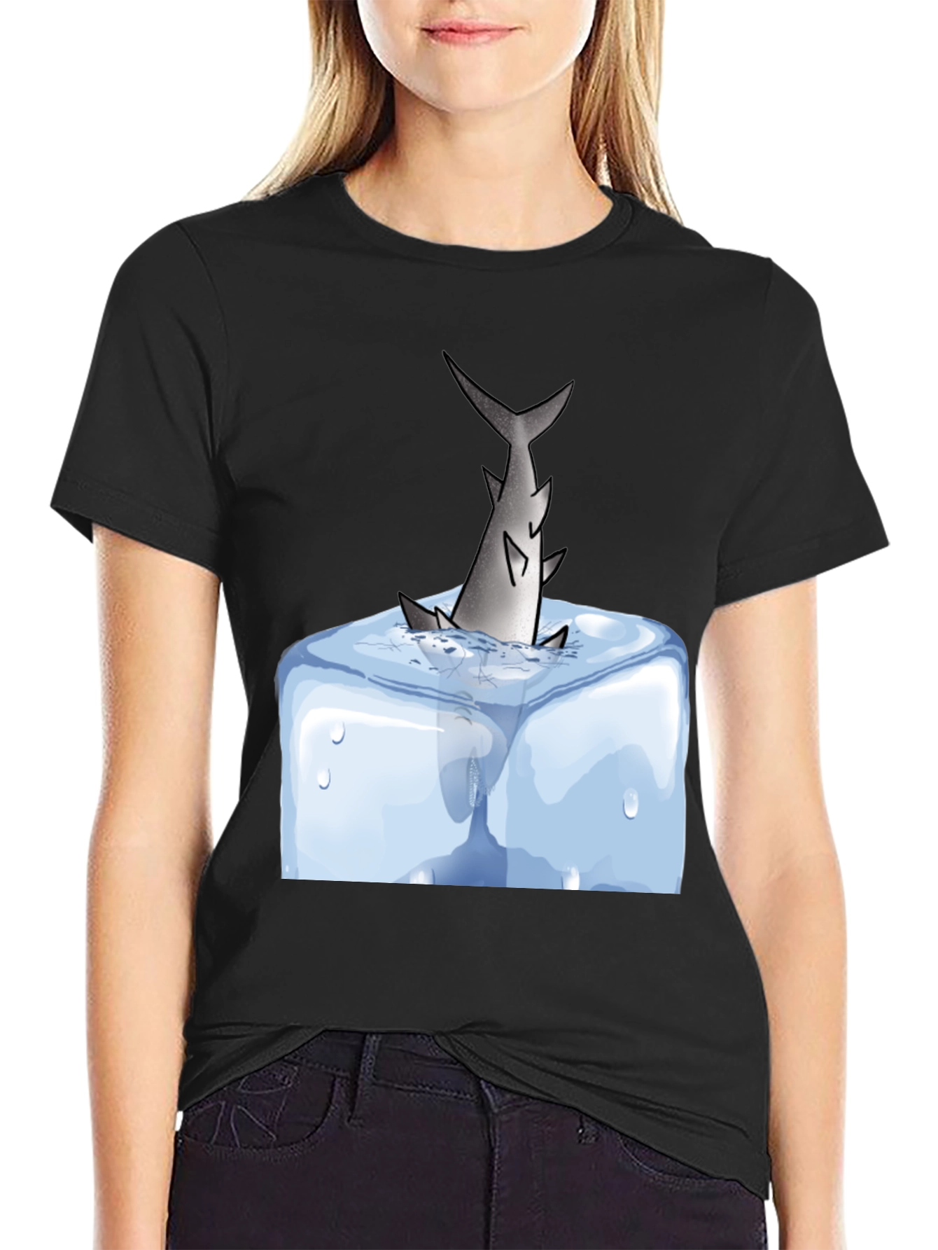 Shark in Ice T-Shirt - Cool Graphic Tee