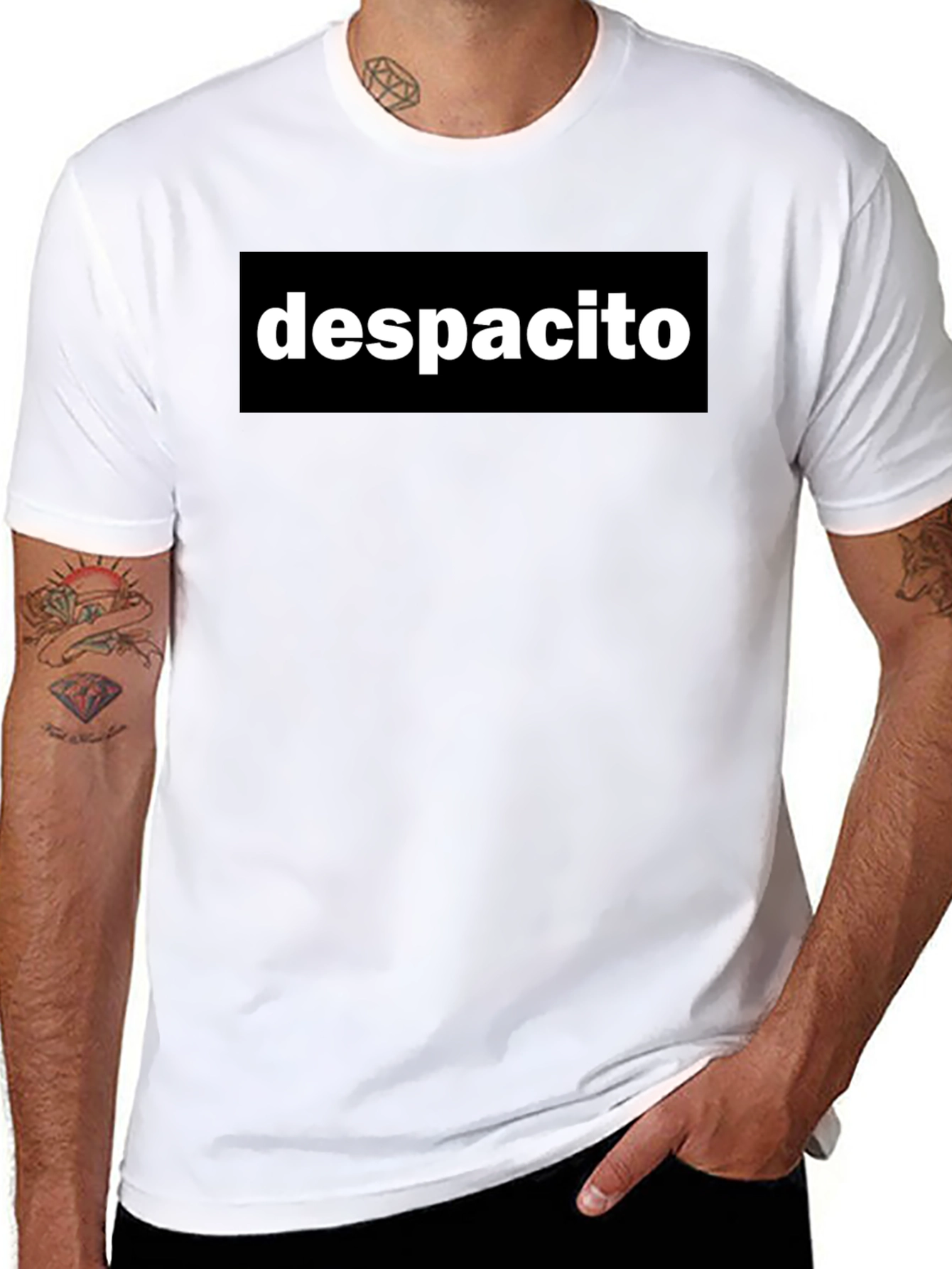 Despacito Graphic Tee - Trendy Black T-Shirt