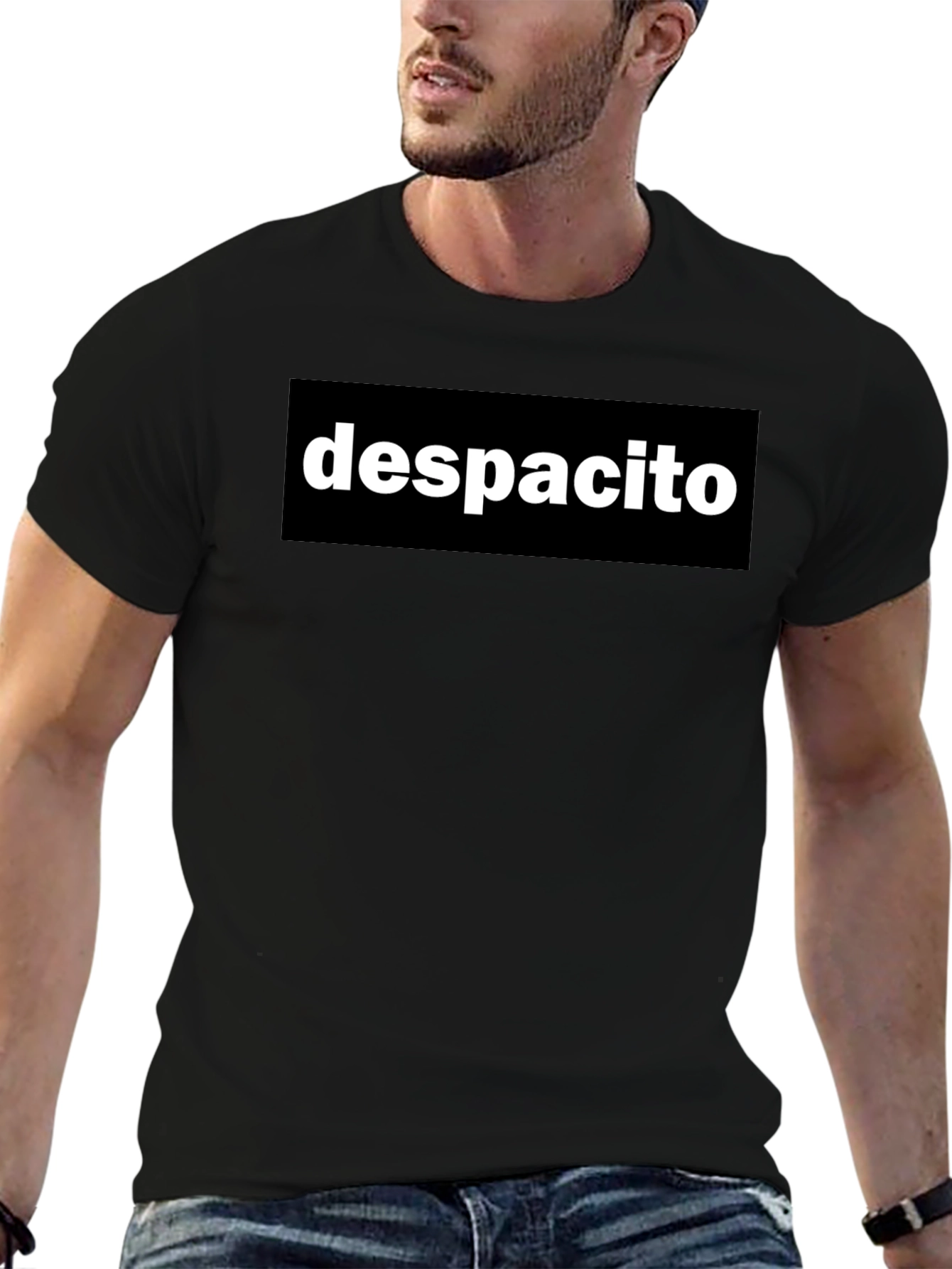 Despacito Graphic Tee - Trendy Black T-Shirt