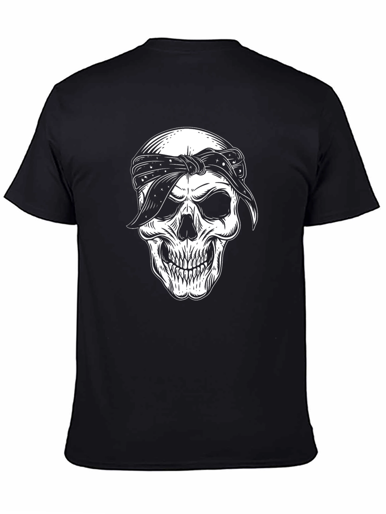 Skull Graphic Tee - Black