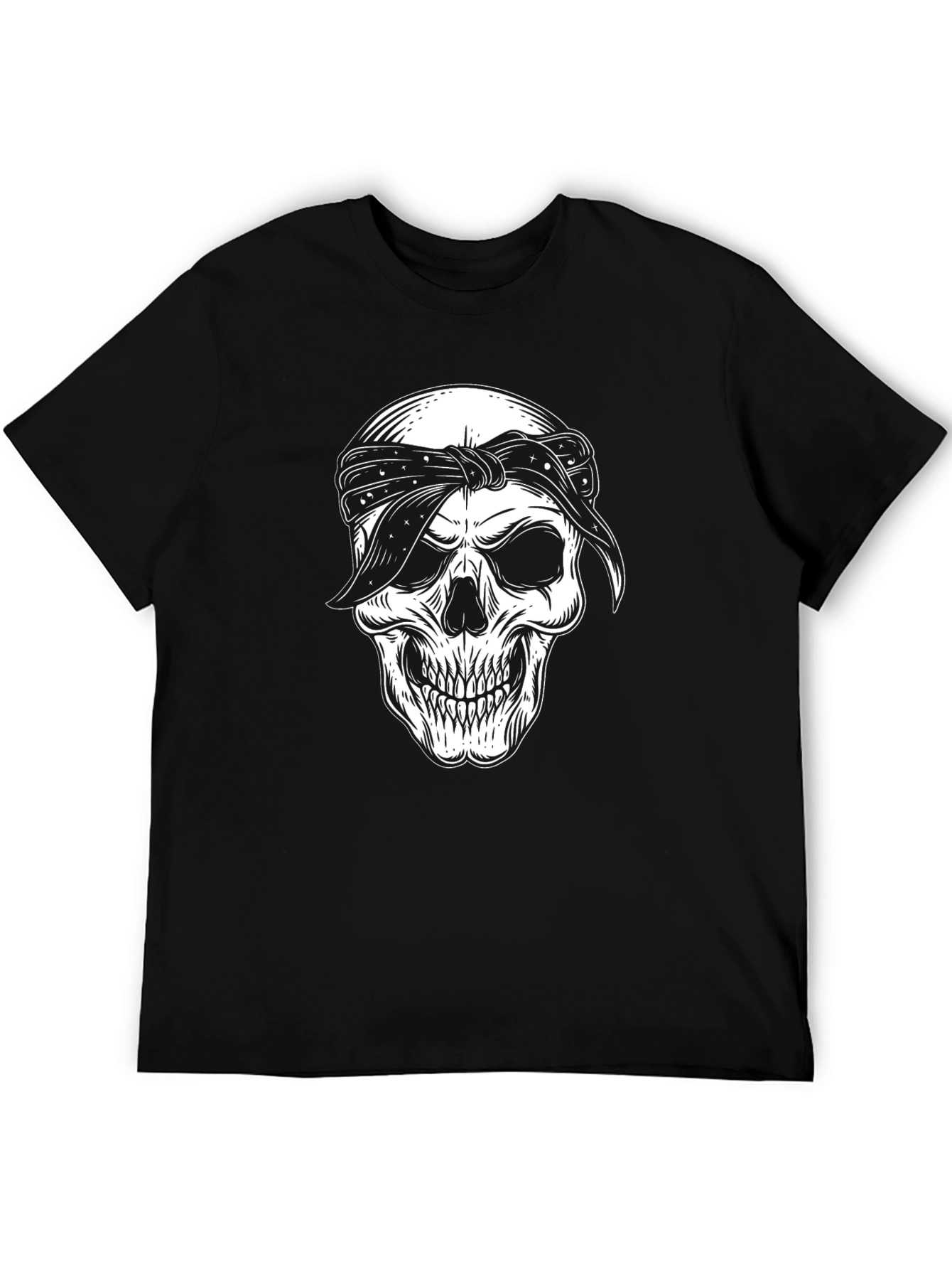 Skull Graphic Tee - Black