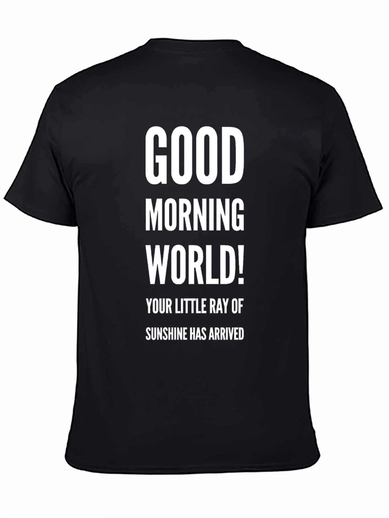 Good Morning World! Black Graphic Tee
