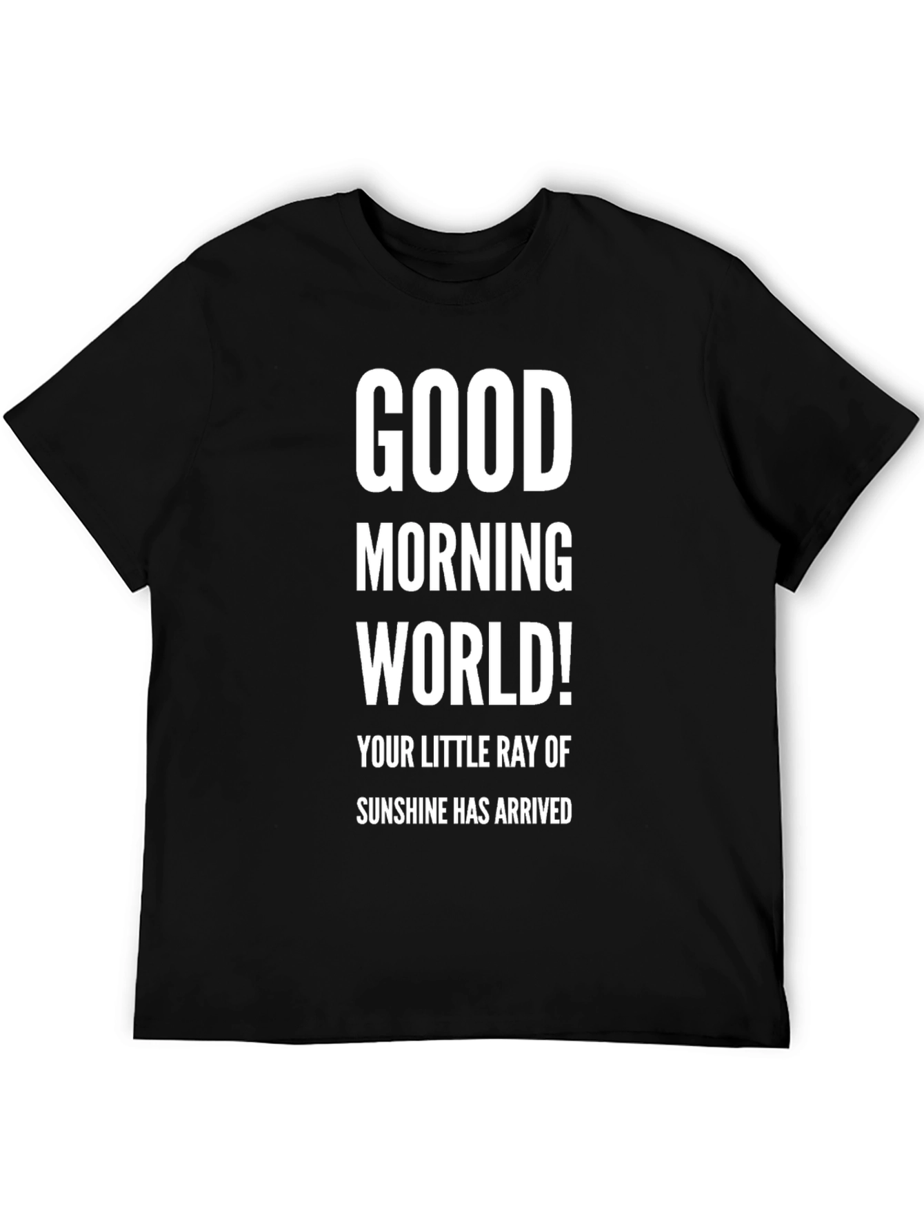 Good Morning World! Black Graphic Tee