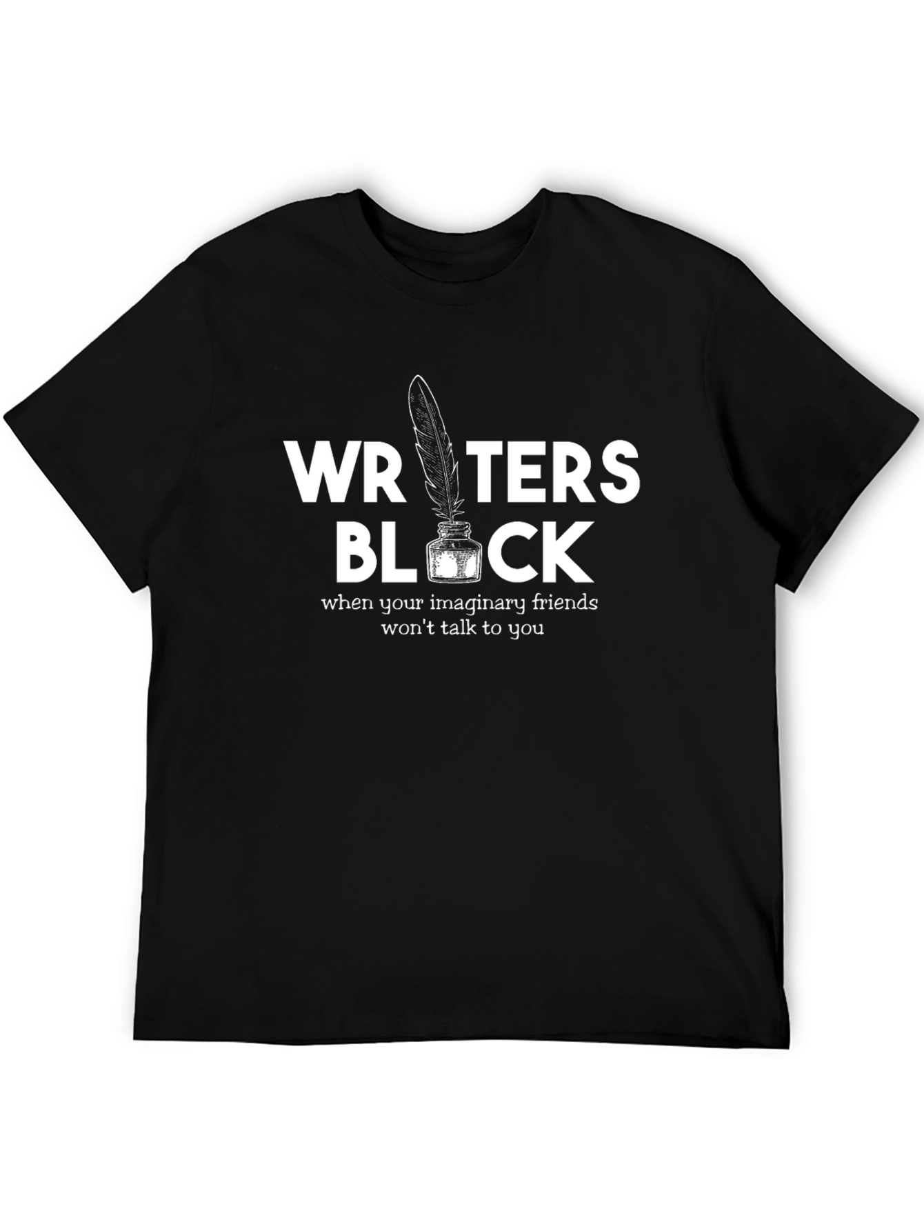 Writers Block Graphic Tee - Funny Writing T-Shirt