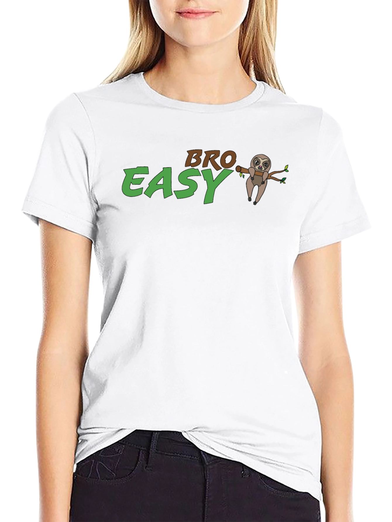 Bro Easy Sloth Graphic T-Shirt - Relaxed Fit