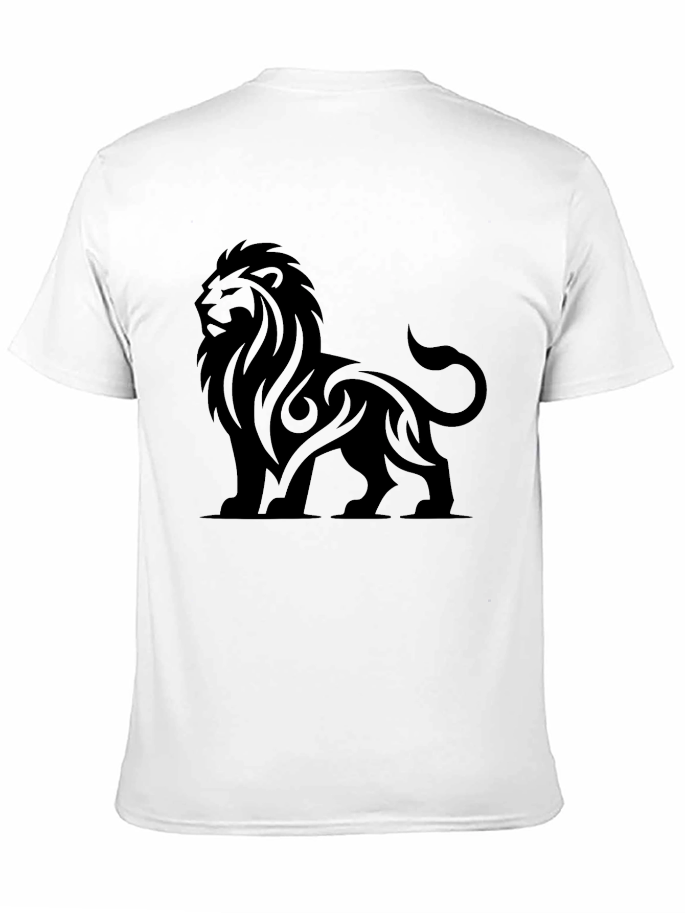 Lion Graphic Black Tee - Stylish Mens T-Shirt