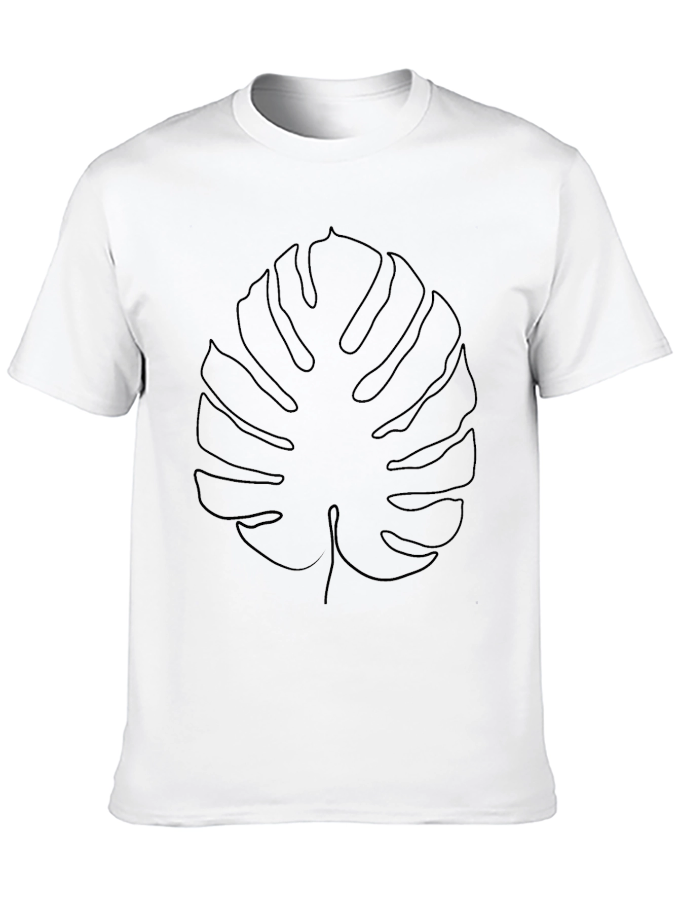 Minimalist Monstera Leaf Graphic T-Shirt