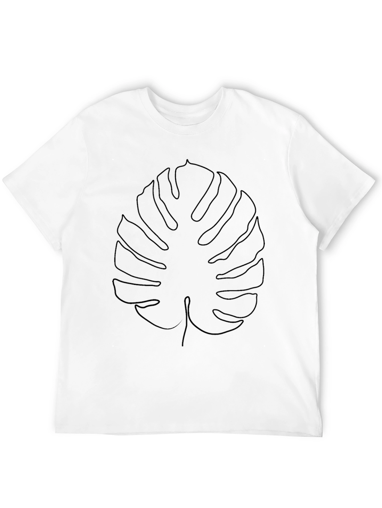 Minimalist Monstera Leaf Graphic T-Shirt