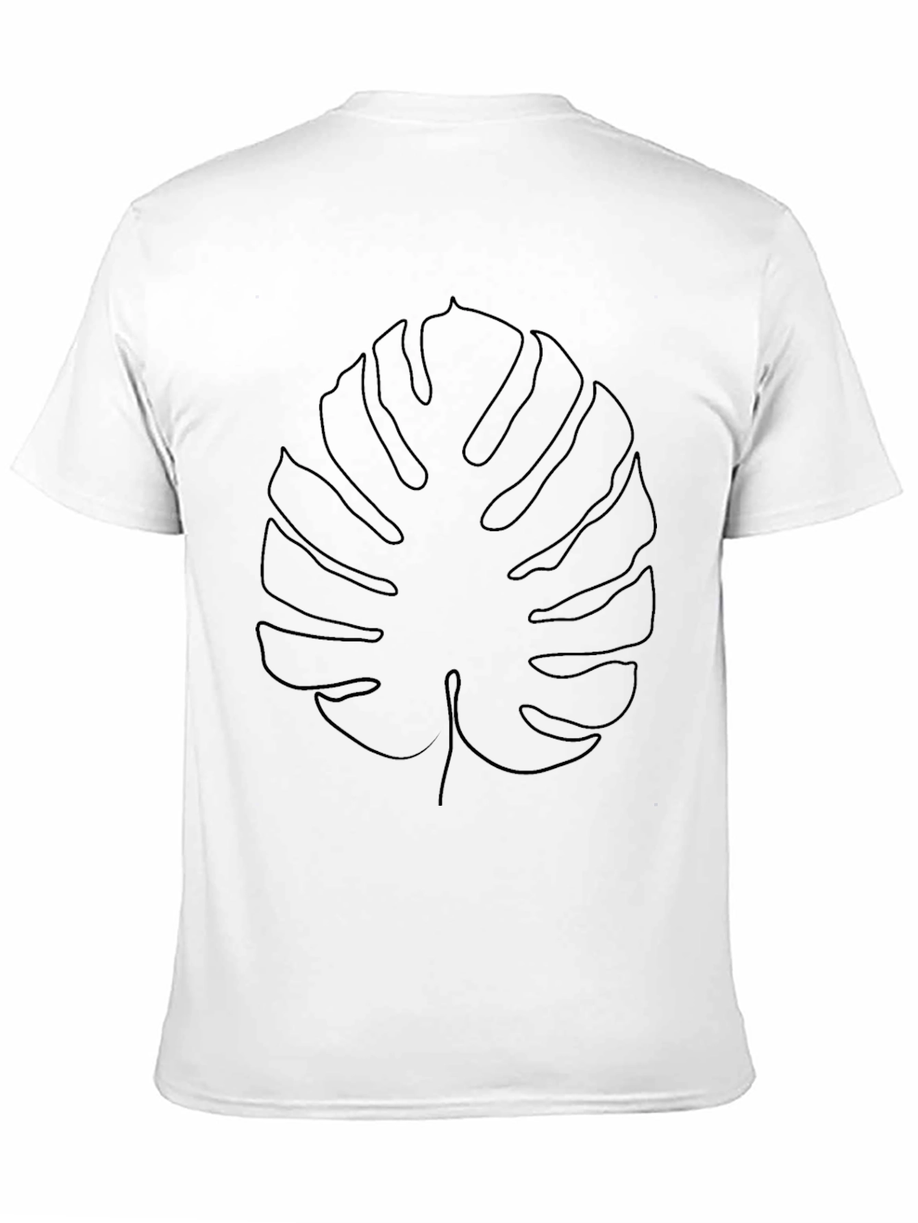 Minimalist Monstera Leaf Graphic T-Shirt