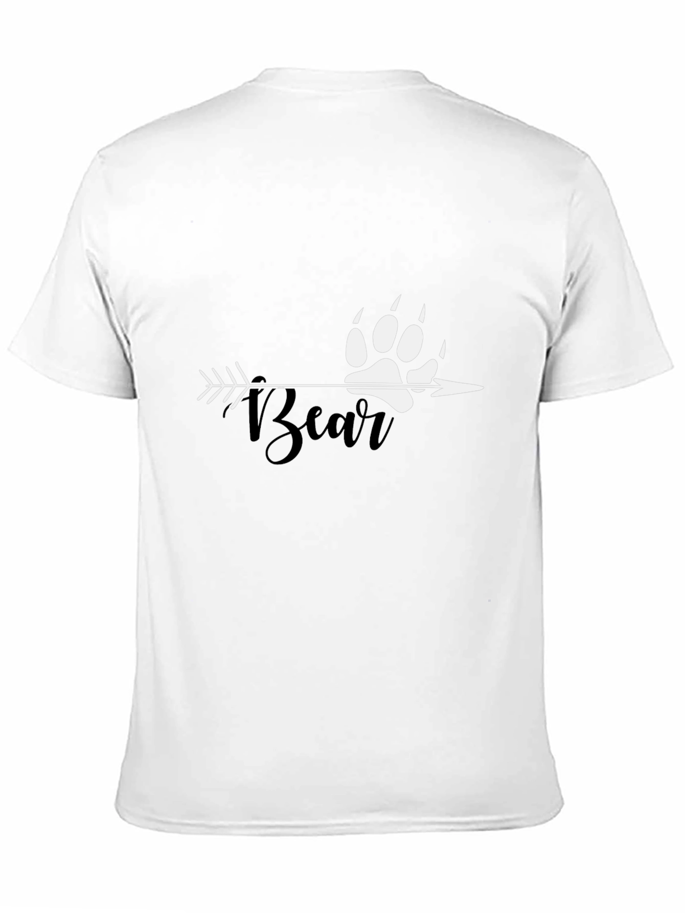 Bear Paw Arrow Graphic Tee - Black Cotton T-Shirt