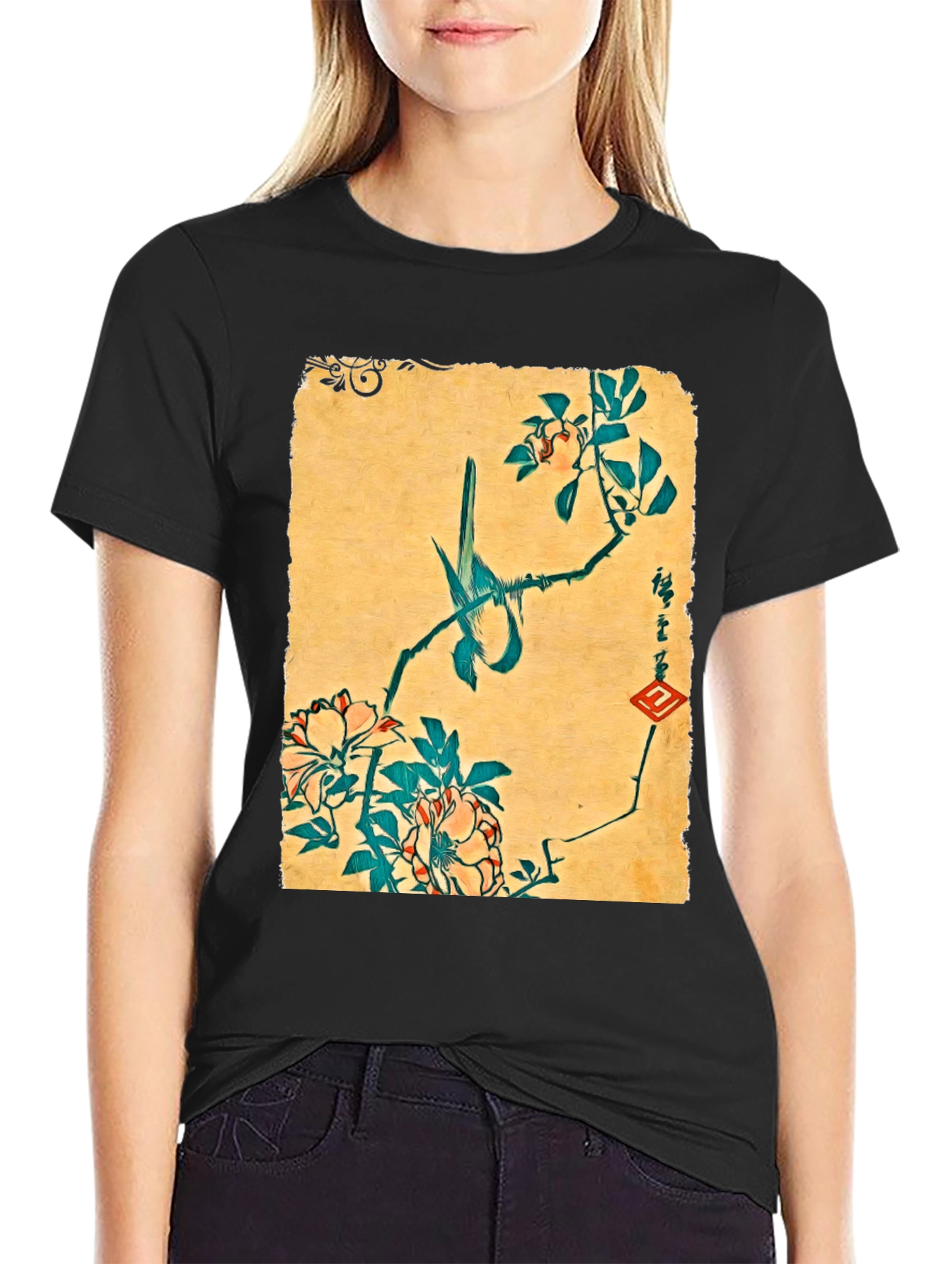 Bird and Blossom Graphic Tee