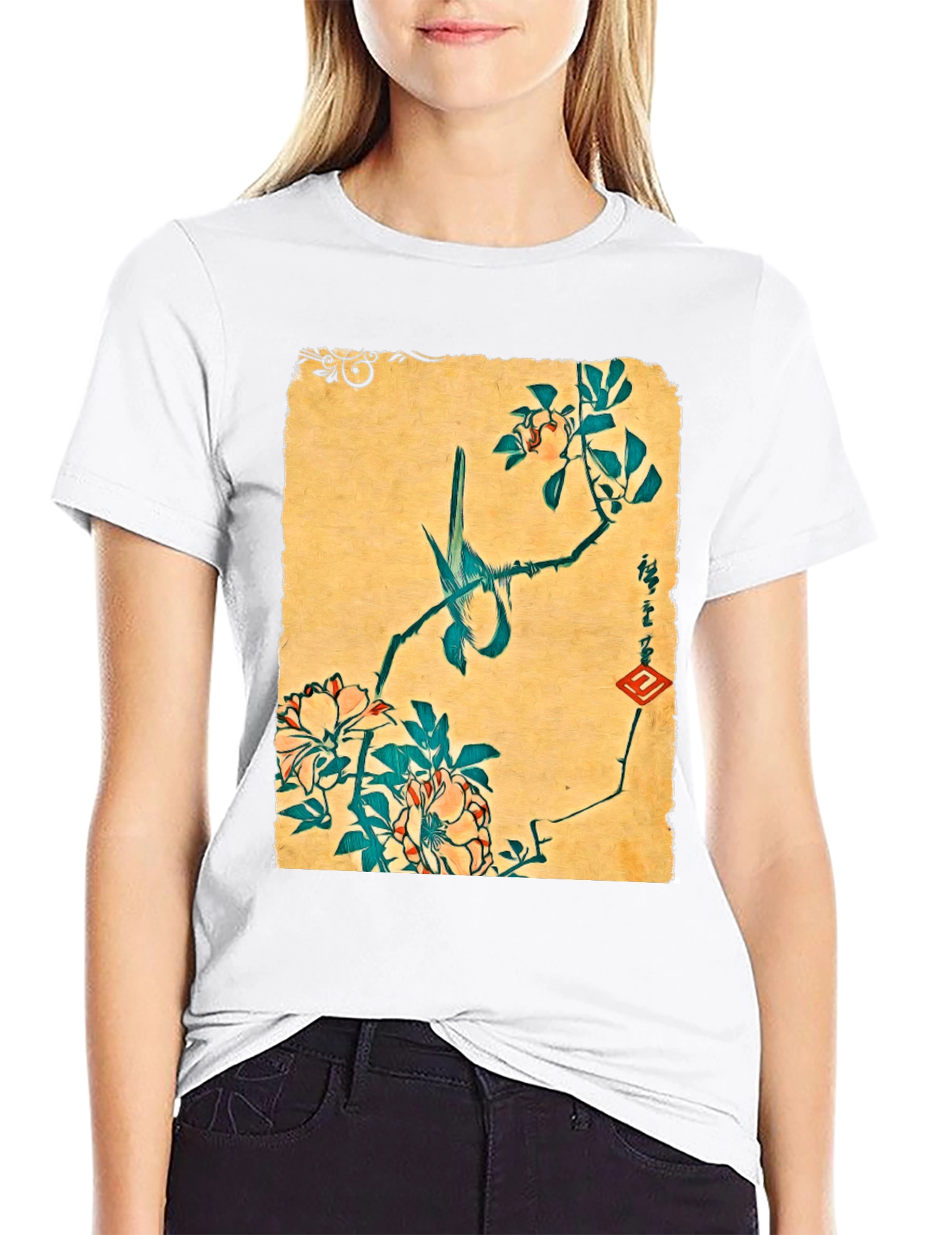 Bird and Blossom Graphic Tee