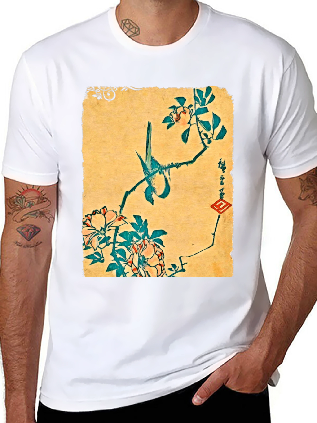 Bird and Blossom Graphic Tee