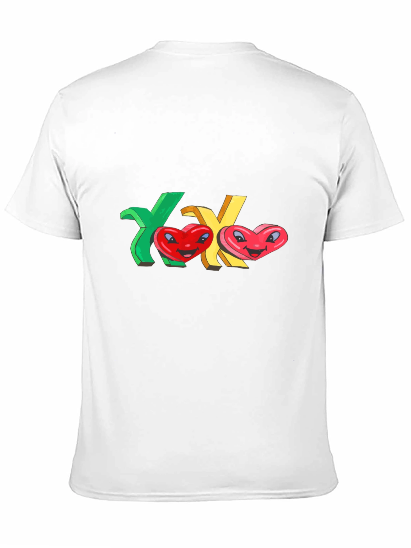XO Hearts Graphic Black T-Shirt