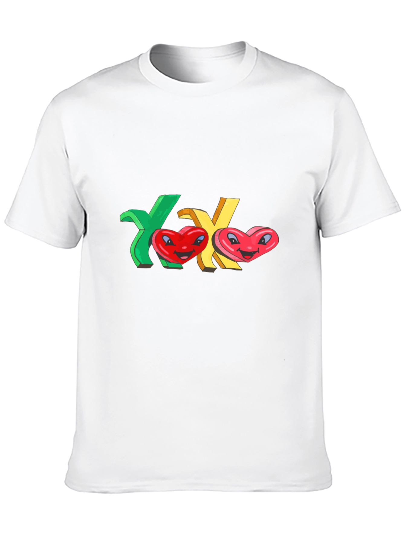 XO Hearts Graphic Black T-Shirt