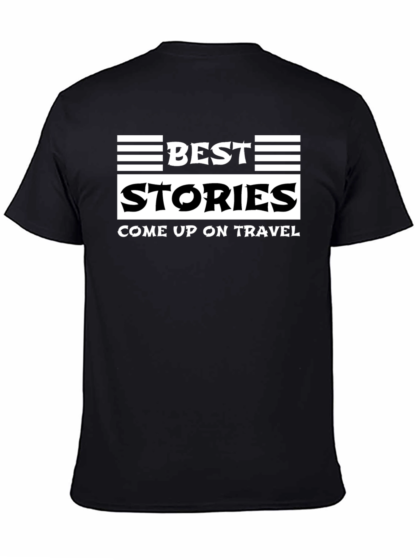 Best Stories Travel T-Shirt - Black Cotton Tee