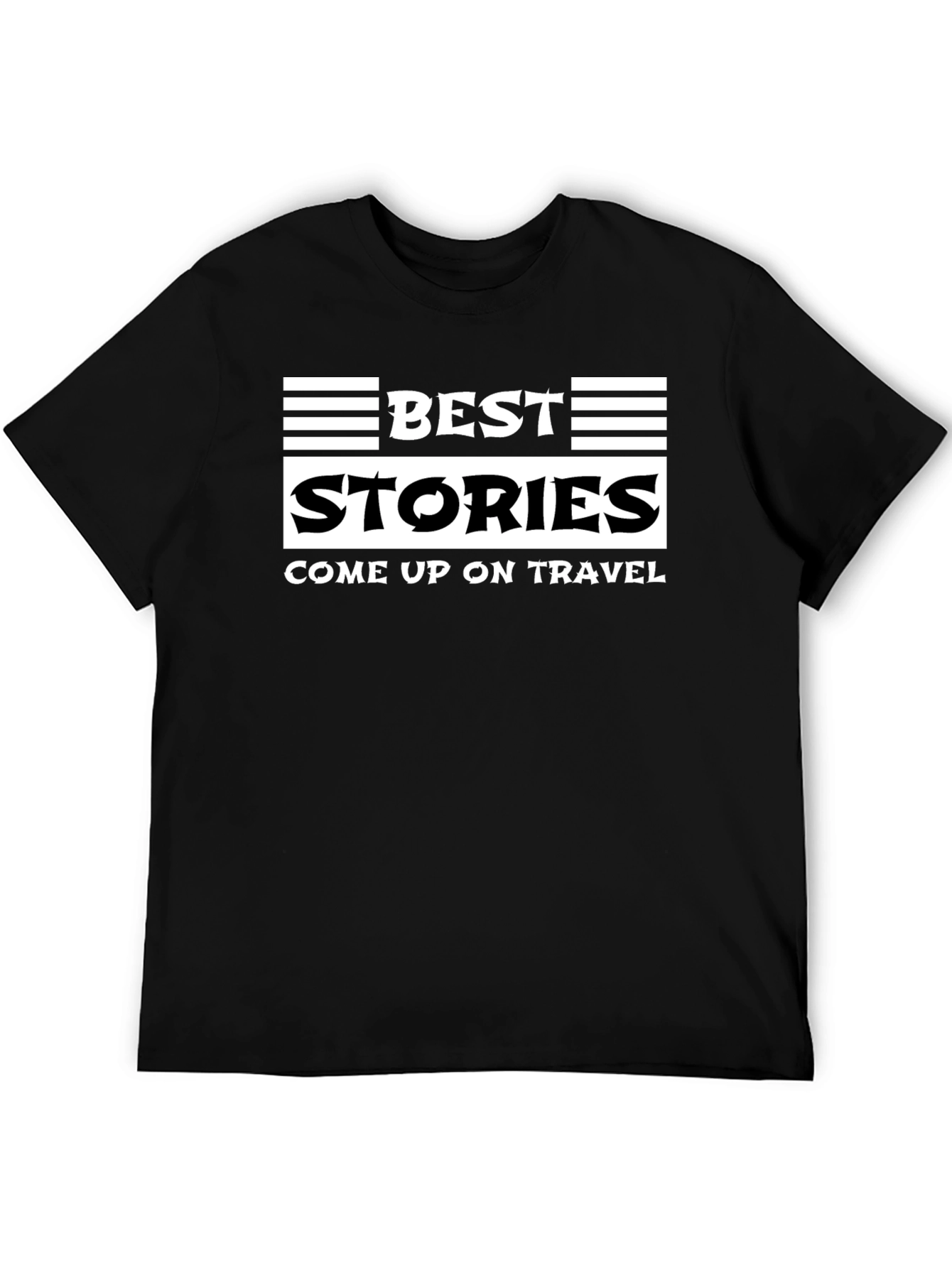 Best Stories Travel T-Shirt - Black Cotton Tee