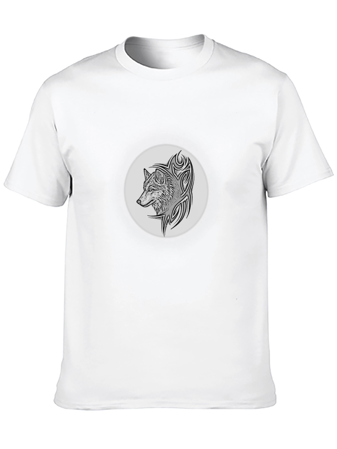 Wolf Tribal Graphic Black T-Shirt