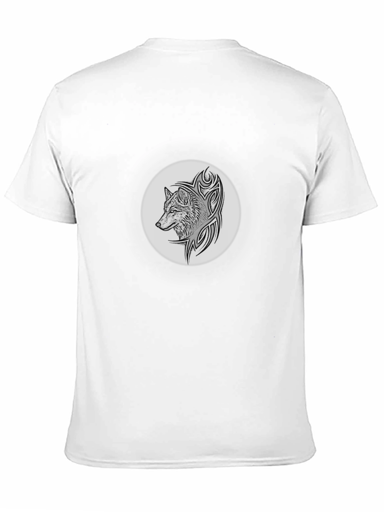 Wolf Tribal Graphic Black T-Shirt