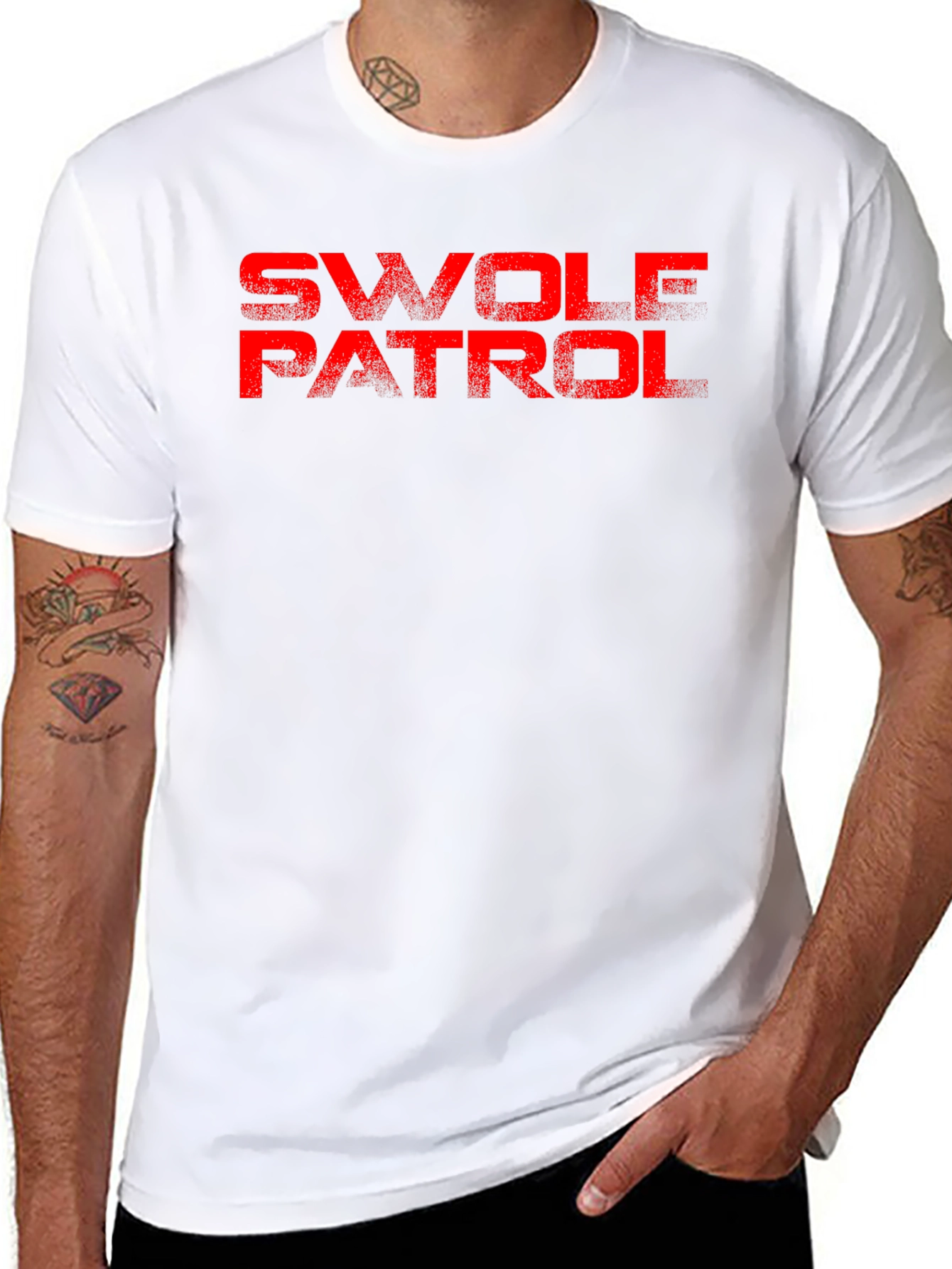 Swole Patrol Graphic Tee - Black