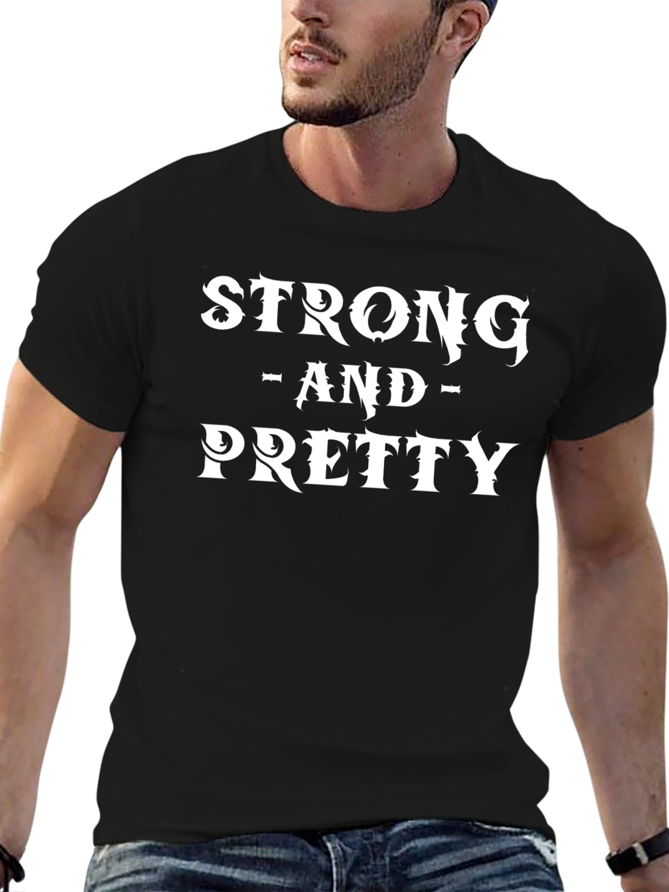 Strong and Pretty Graphic T-Shirt - Unisex Black Tee